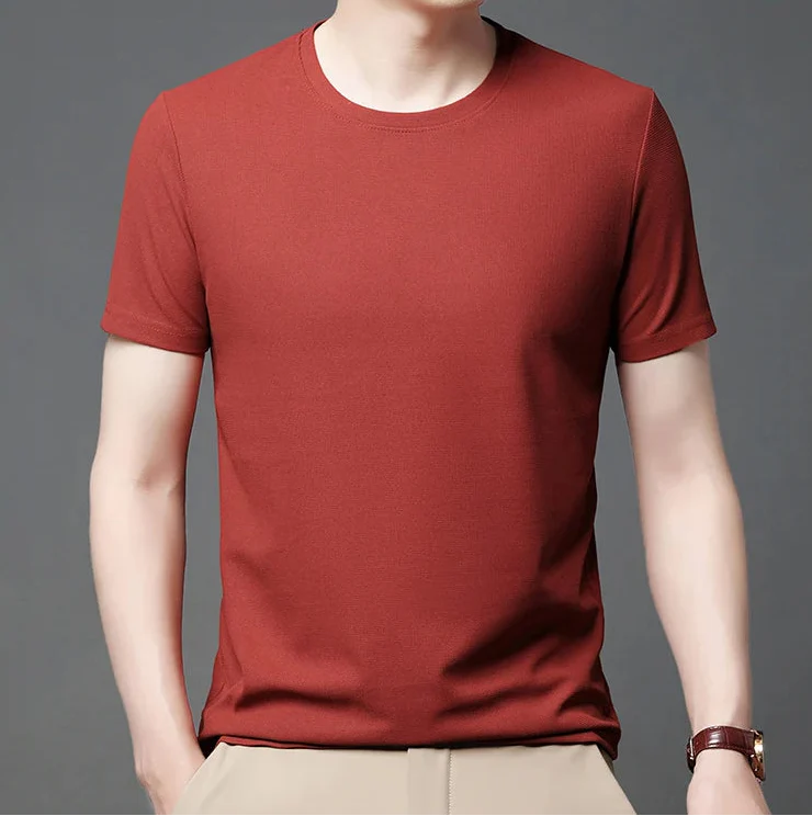 Summer 3D Waffle-Knit Crew Neck T-Shirt – Breathable & Soft - Image 25
