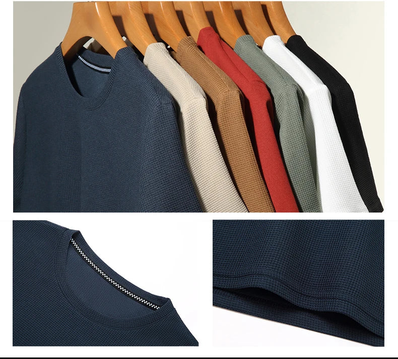 Summer 3D Waffle-Knit Crew Neck T-Shirt – Breathable & Soft - Image 29