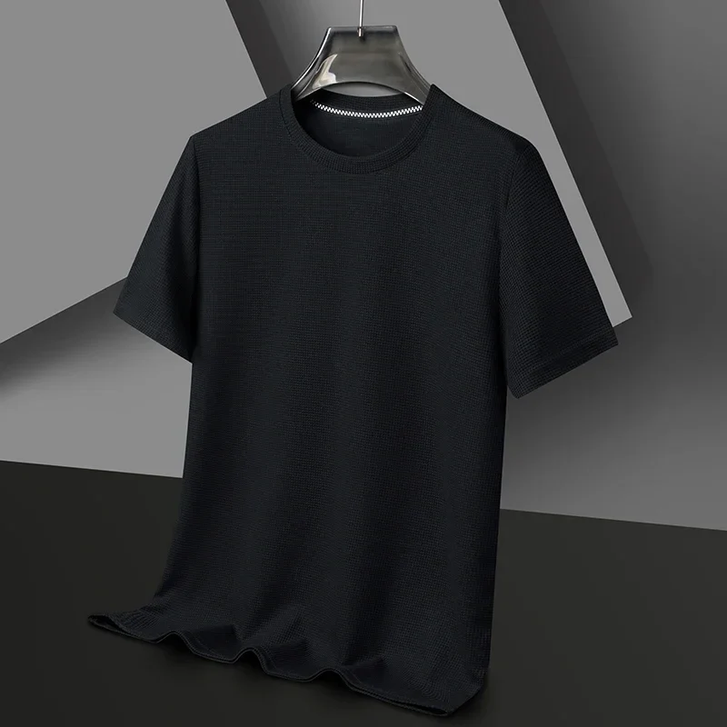 Summer 3D Waffle-Knit Crew Neck T-Shirt – Breathable & Soft - Image 31