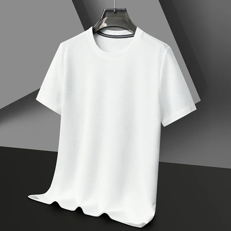 Summer 3D Waffle-Knit Crew Neck T-Shirt – Breathable & Soft - Image 36
