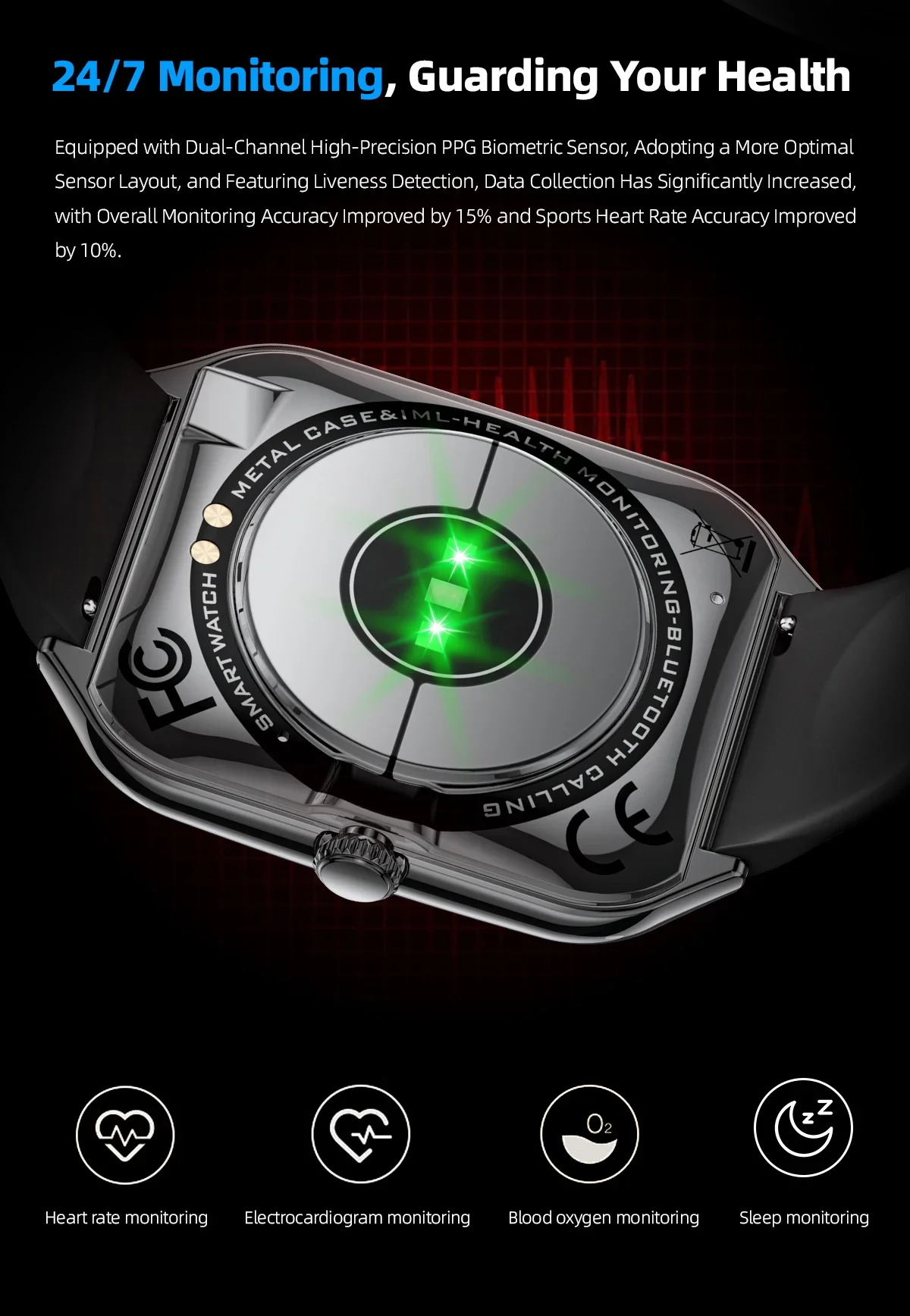 Ultra-Thin and Lightweight Brilliant 1.96” AMOLED Display Health Monitoring Smartwatch - Image 12