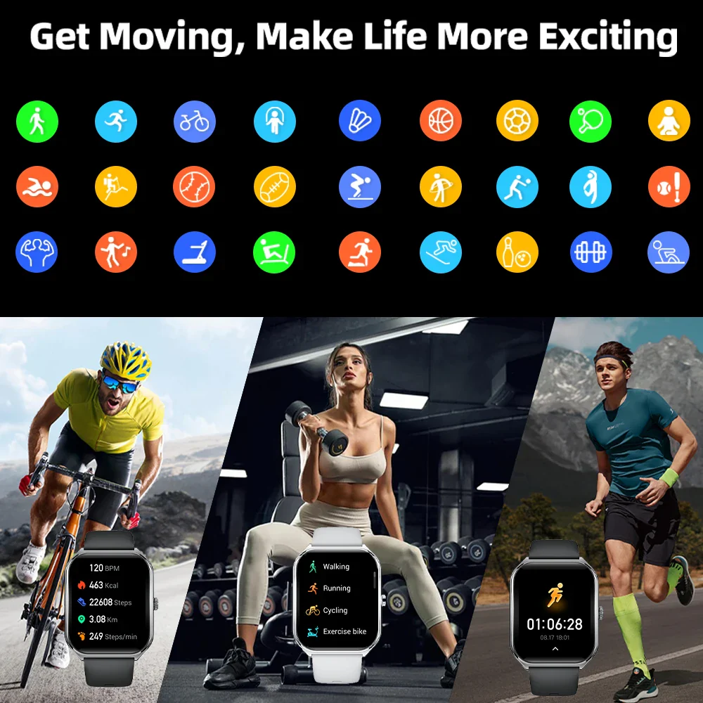 Ultra-Thin and Lightweight Brilliant 1.96” AMOLED Display Health Monitoring Smartwatch - Image 6