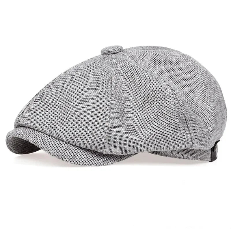 Retro Gatsby Style Classic 8-Panel Design Premium Twill Cotton Fabric Newsboy Cap - Image 4