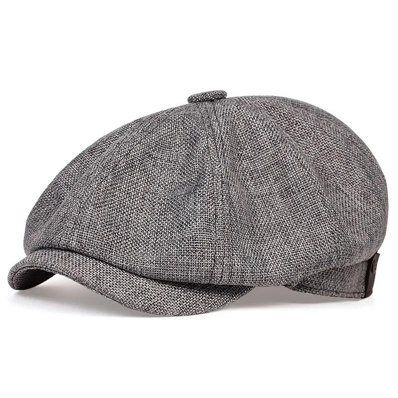 Retro Gatsby Style Classic 8-Panel Design Premium Twill Cotton Fabric Newsboy Cap - Image 7