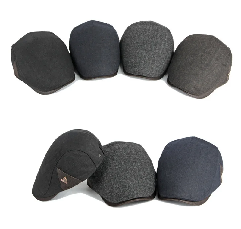 Spring & Autumn Adjustable Retro Flat Cap with Side Triangle Accent - Image 10
