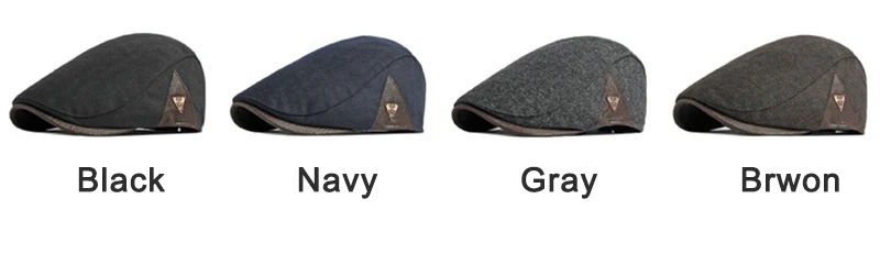 Spring & Autumn Adjustable Retro Flat Cap with Side Triangle Accent - Image 12