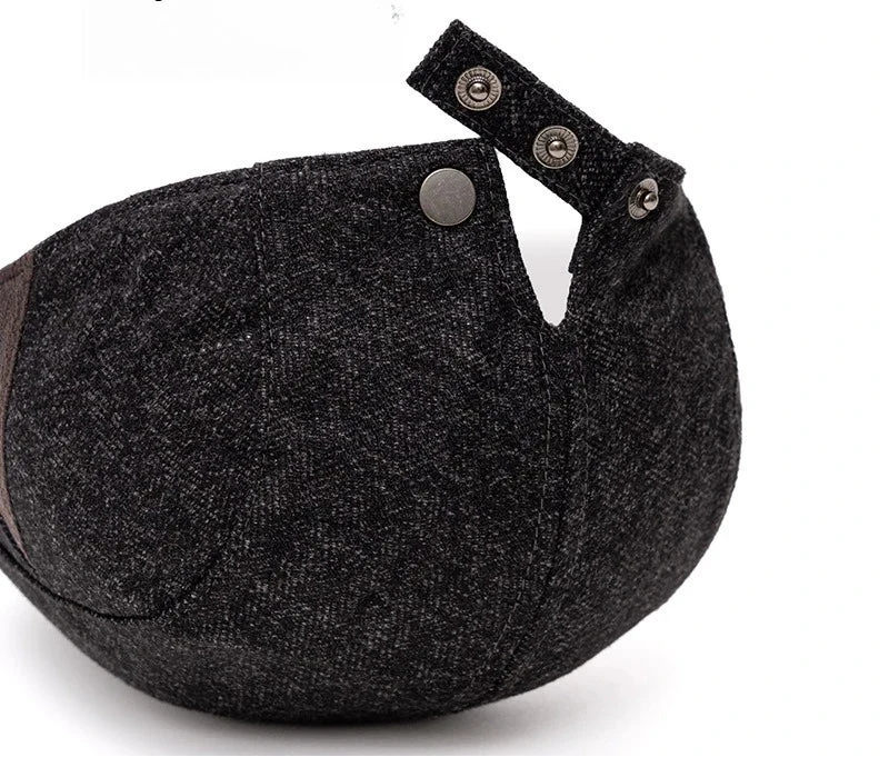 Spring & Autumn Adjustable Retro Flat Cap with Side Triangle Accent - Image 14
