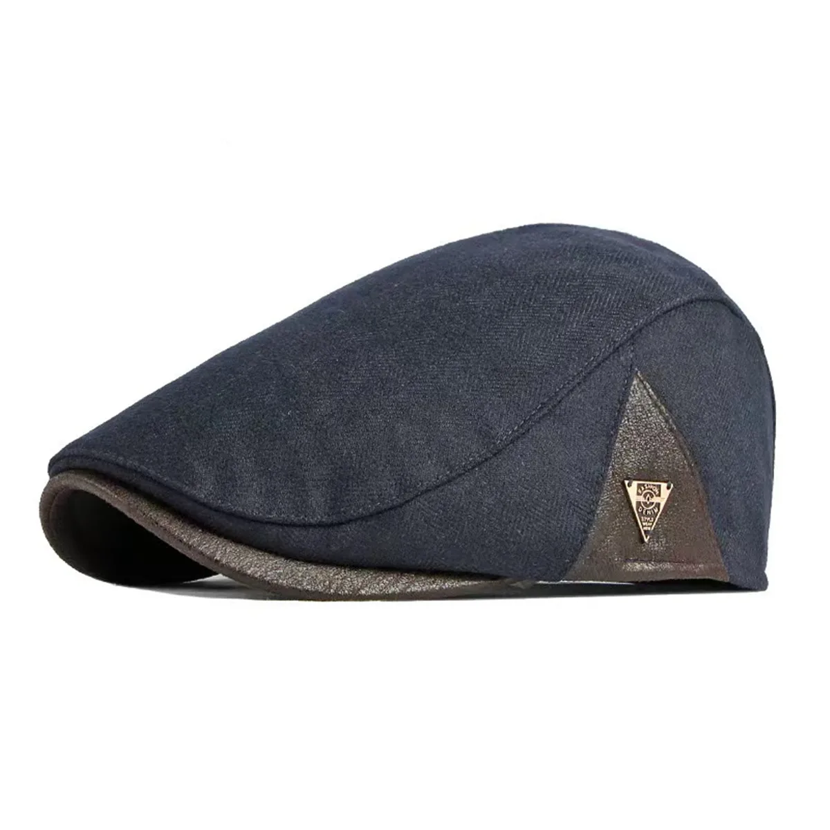 Spring & Autumn Adjustable Retro Flat Cap with Side Triangle Accent - Image 7