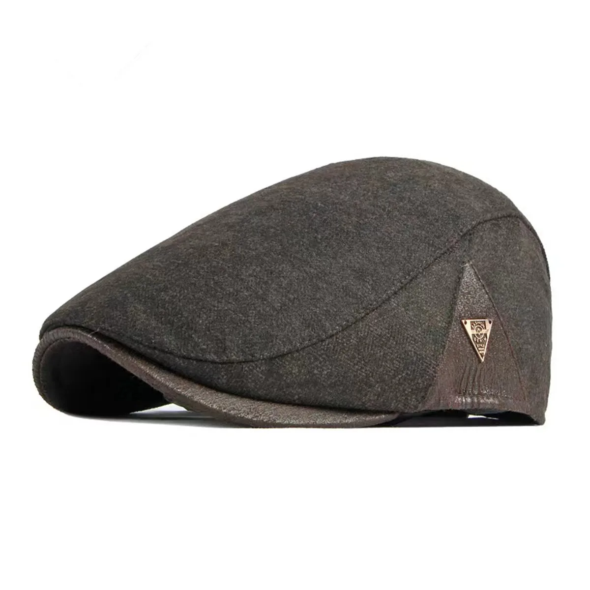 Spring & Autumn Adjustable Retro Flat Cap with Side Triangle Accent - Image 8