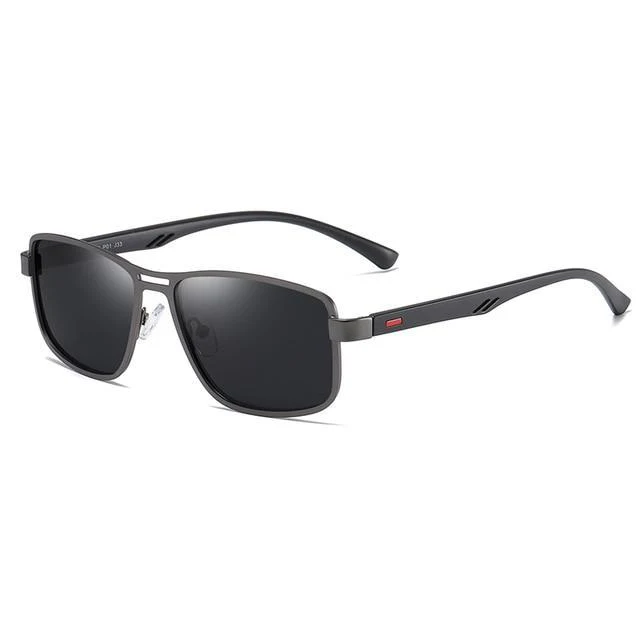 NO.ONEPAUL™ Metal Squared Frame Polarized Sunglasses for Men - Image 4