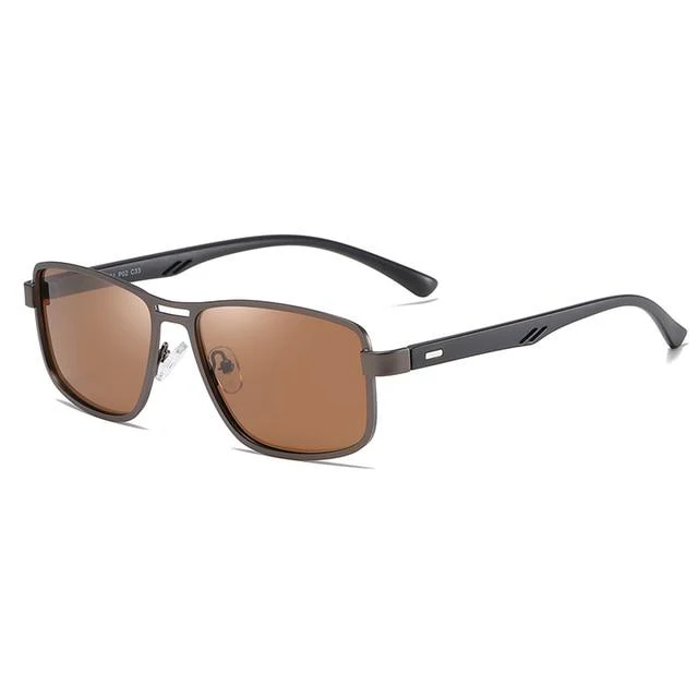 NO.ONEPAUL™ Metal Squared Frame Polarized Sunglasses for Men - Image 5