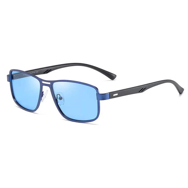 NO.ONEPAUL™ Metal Squared Frame Polarized Sunglasses for Men - Image 6