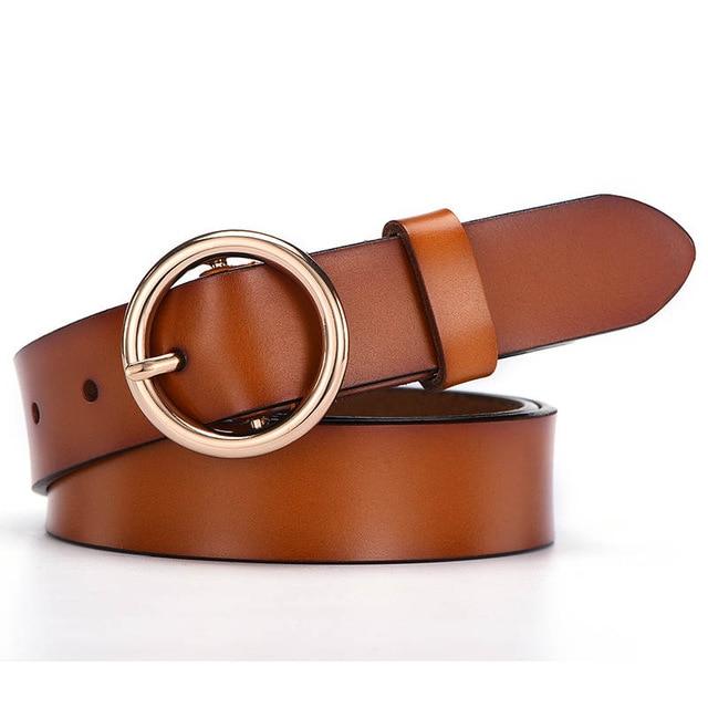 NO.ONEPAUL™ Women's Ring Buckle Genuine Leather Belt - Image 3