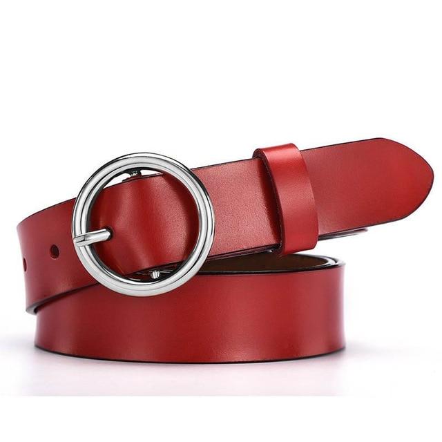 NO.ONEPAUL™ Women's Ring Buckle Genuine Leather Belt - Image 4