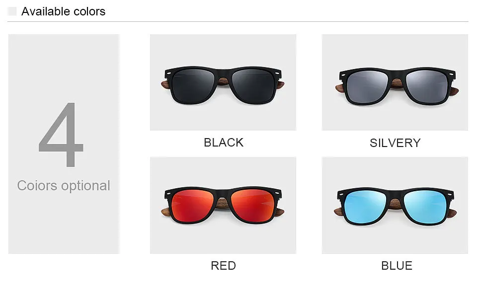 HD Polarized UV400 Full Glare Barrier Natural Wooden Anti-Impact Sunglasses - Image 10