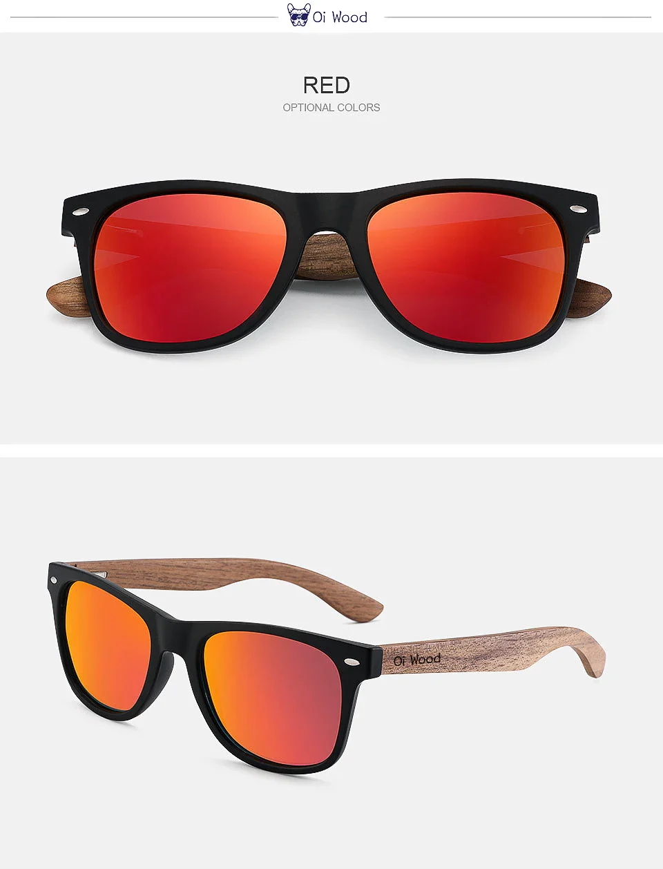 HD Polarized UV400 Full Glare Barrier Natural Wooden Anti-Impact Sunglasses - Image 13