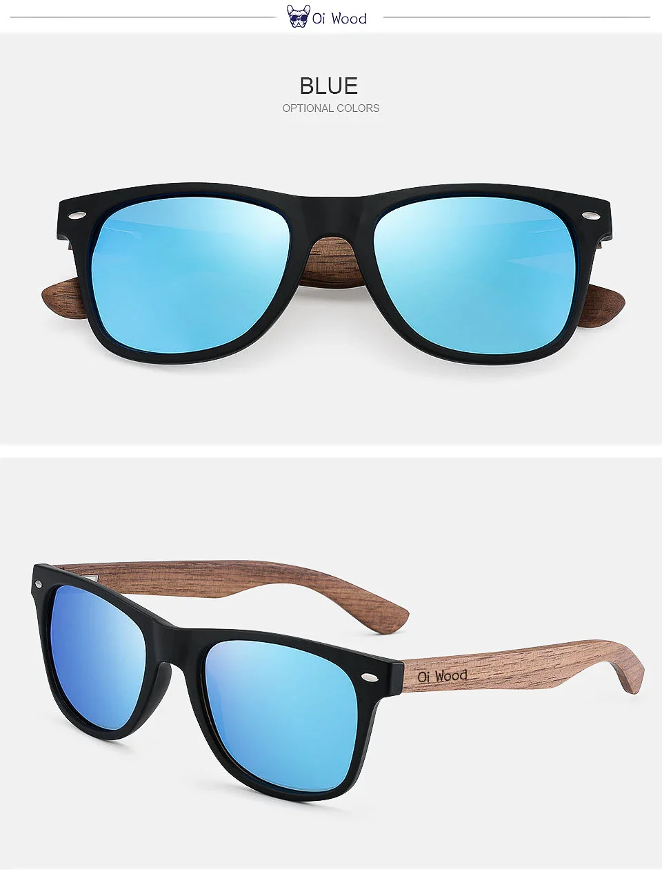 HD Polarized UV400 Full Glare Barrier Natural Wooden Anti-Impact Sunglasses - Image 14