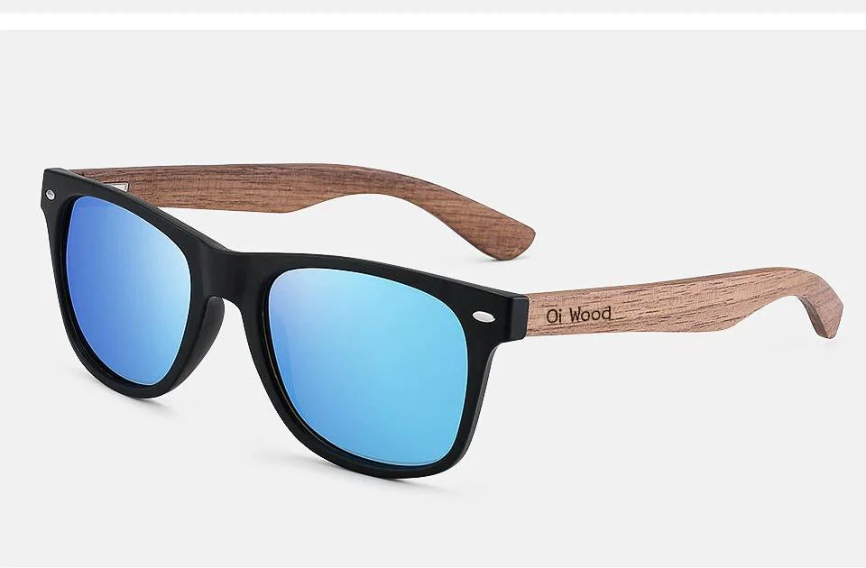 HD Polarized UV400 Full Glare Barrier Natural Wooden Anti-Impact Sunglasses - Image 21
