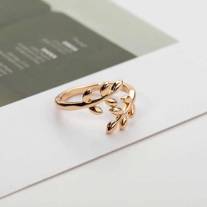 Olive Tree Branch Women's Open Ring - Image 3