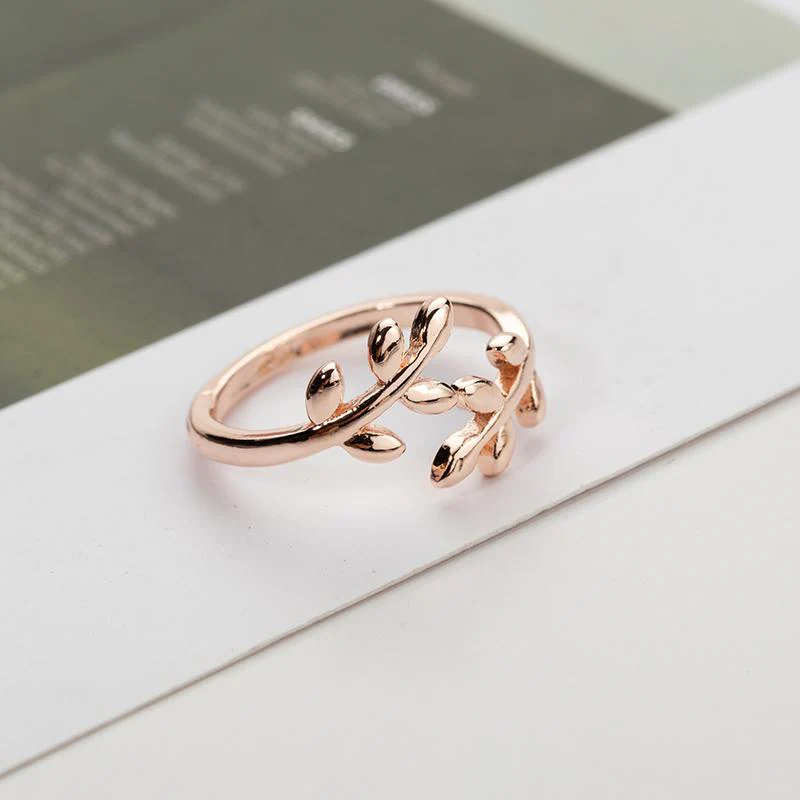 Olive Tree Branch Women's Open Ring - Image 4