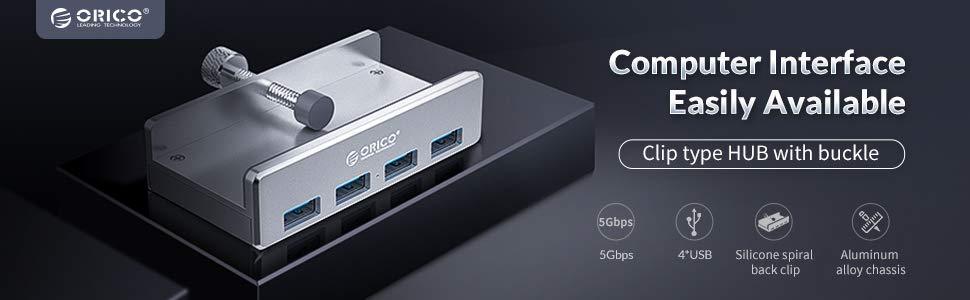 ORICO® Portable Clip-On 4-Port USB Hub - Image 6