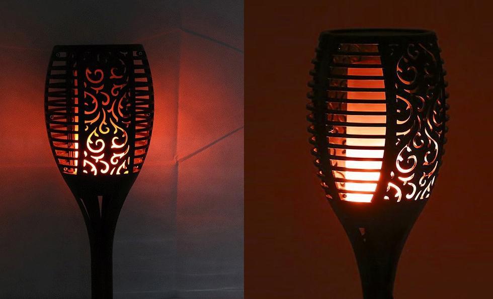 Outdoor LED Solar Waterproof Flame Torch Light - Image 2