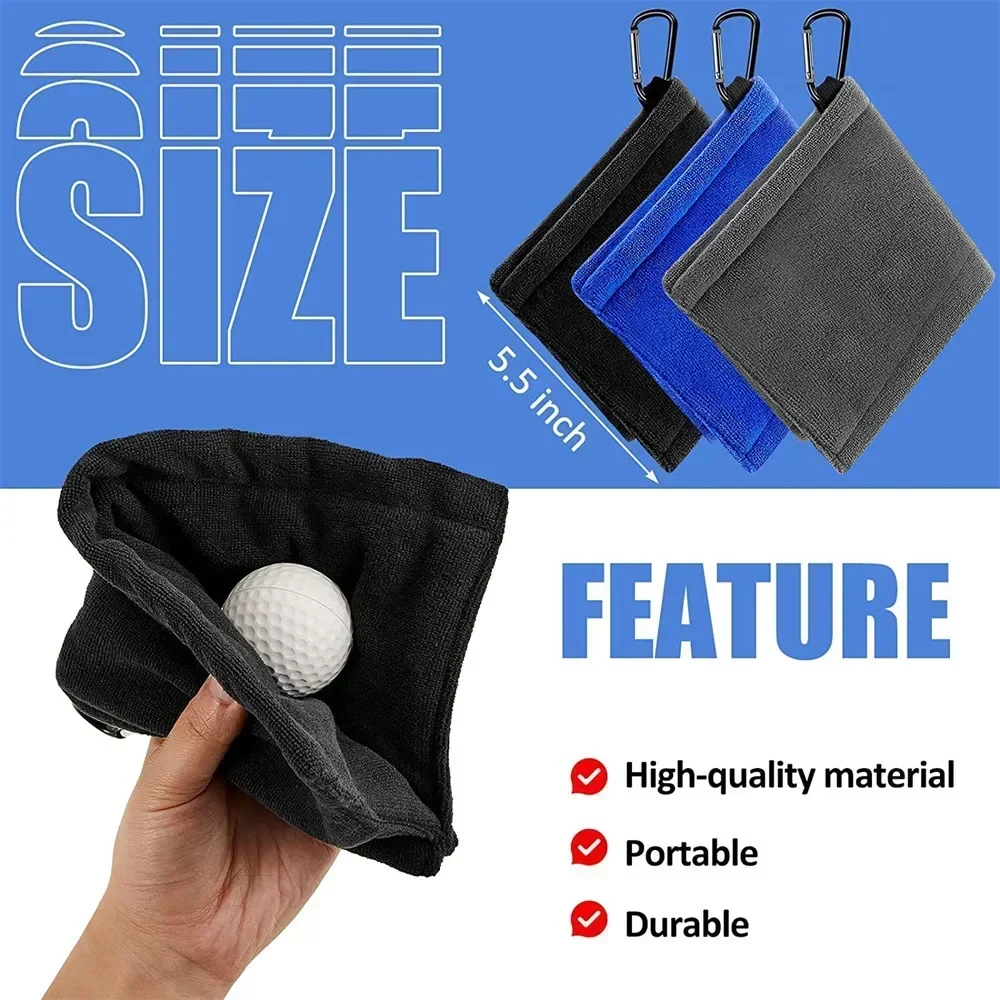 ProClean Pocket Microfiber Golf Ball Cleaning Towel with Clip (2 pcs) - Image 10
