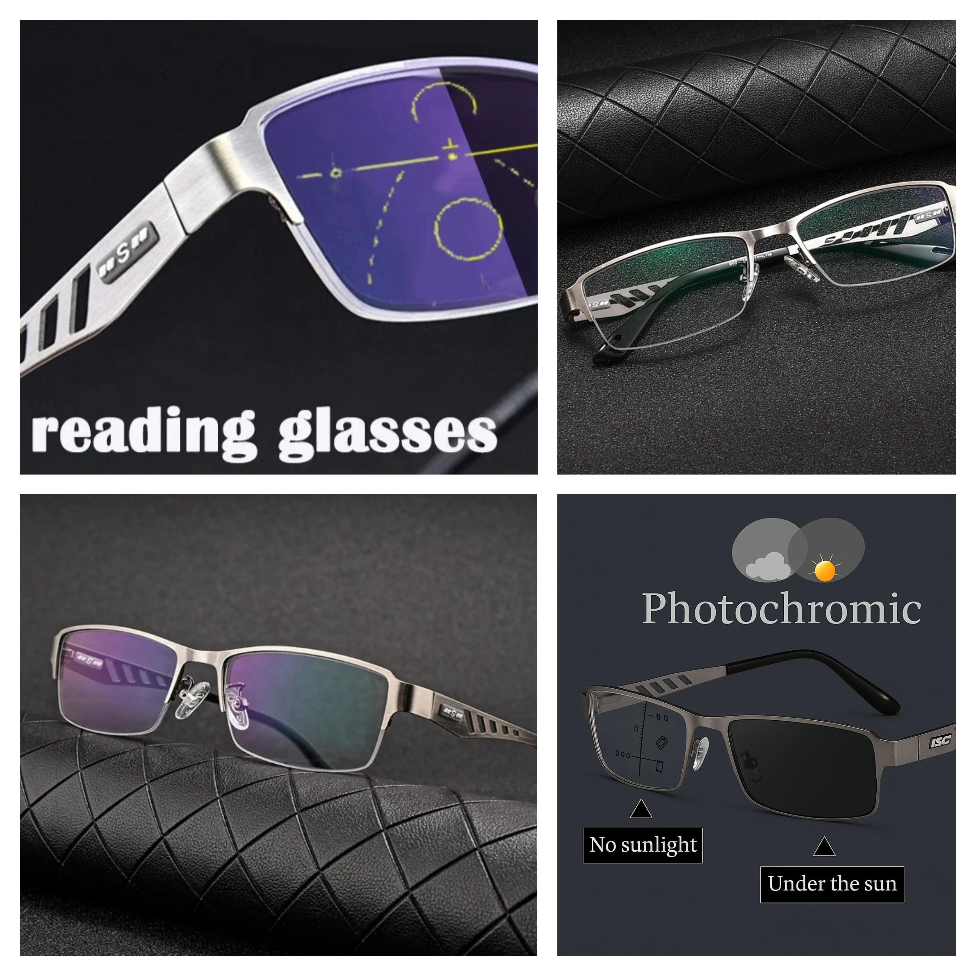 Ultra-Light Photochromic Crystal-Clear Vision Reading Glasses