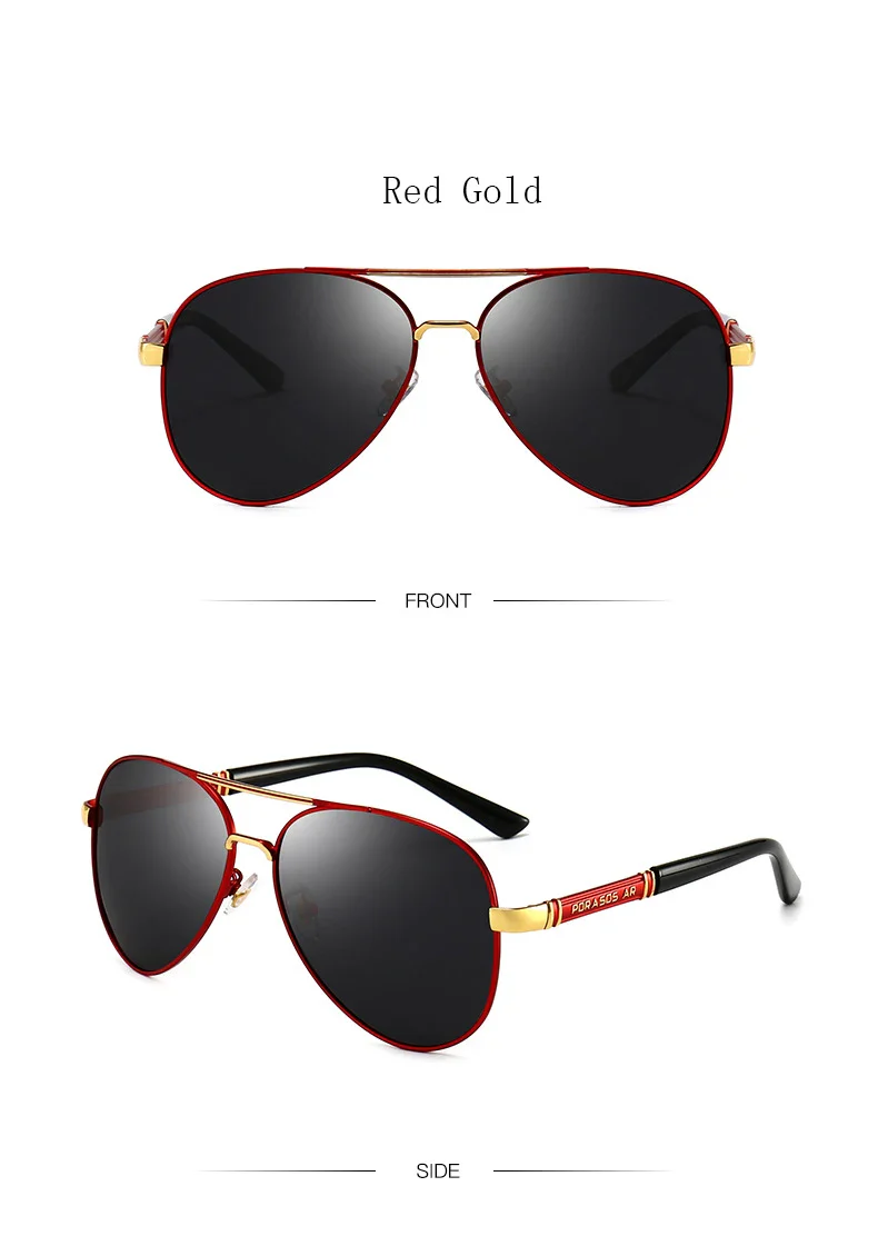 Elite Metal Frame Polarized UV400 Aviator Designer Sunglasses - Image 12