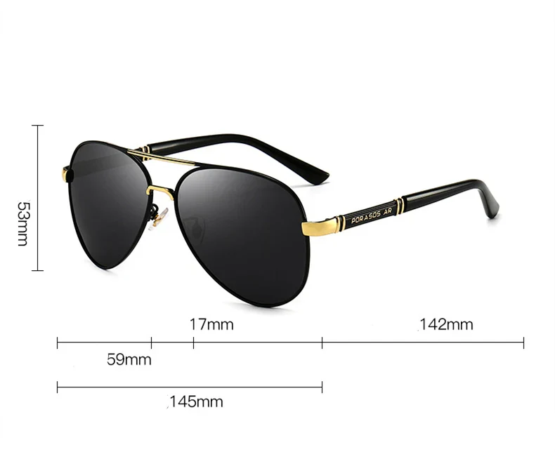 Elite Metal Frame Polarized UV400 Aviator Designer Sunglasses - Image 14