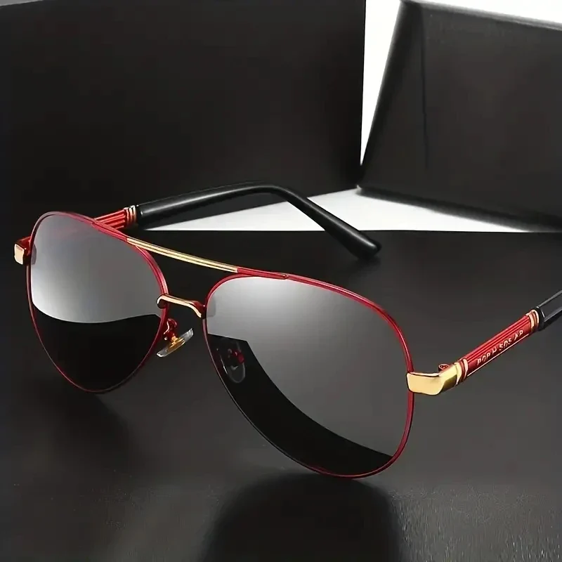 Elite Metal Frame Polarized UV400 Aviator Designer Sunglasses - Image 2