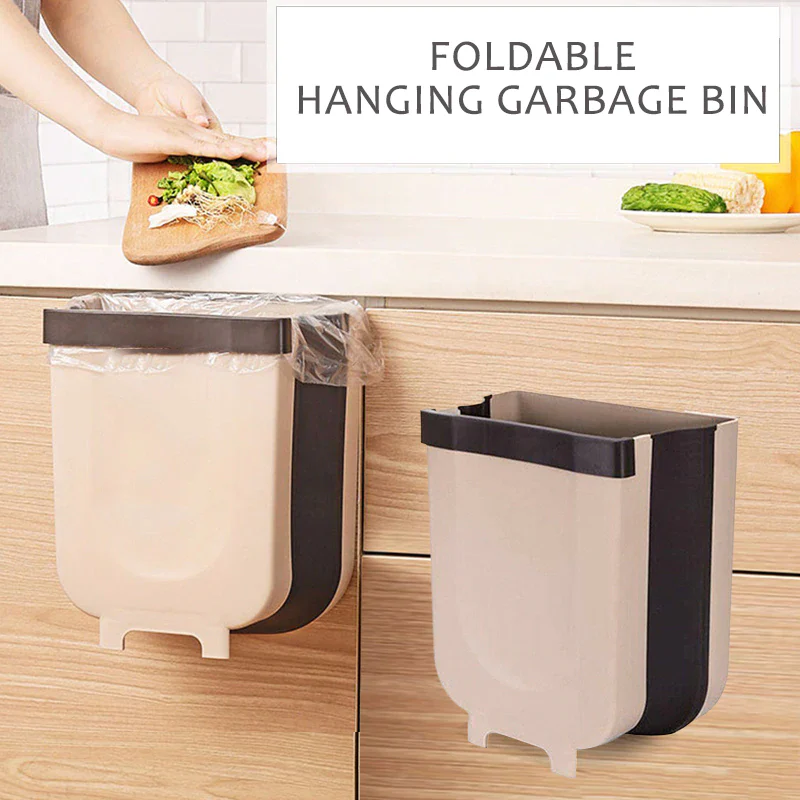 Kitchen Space-Saving Foldable Hanging Garbage Bin - Image 2