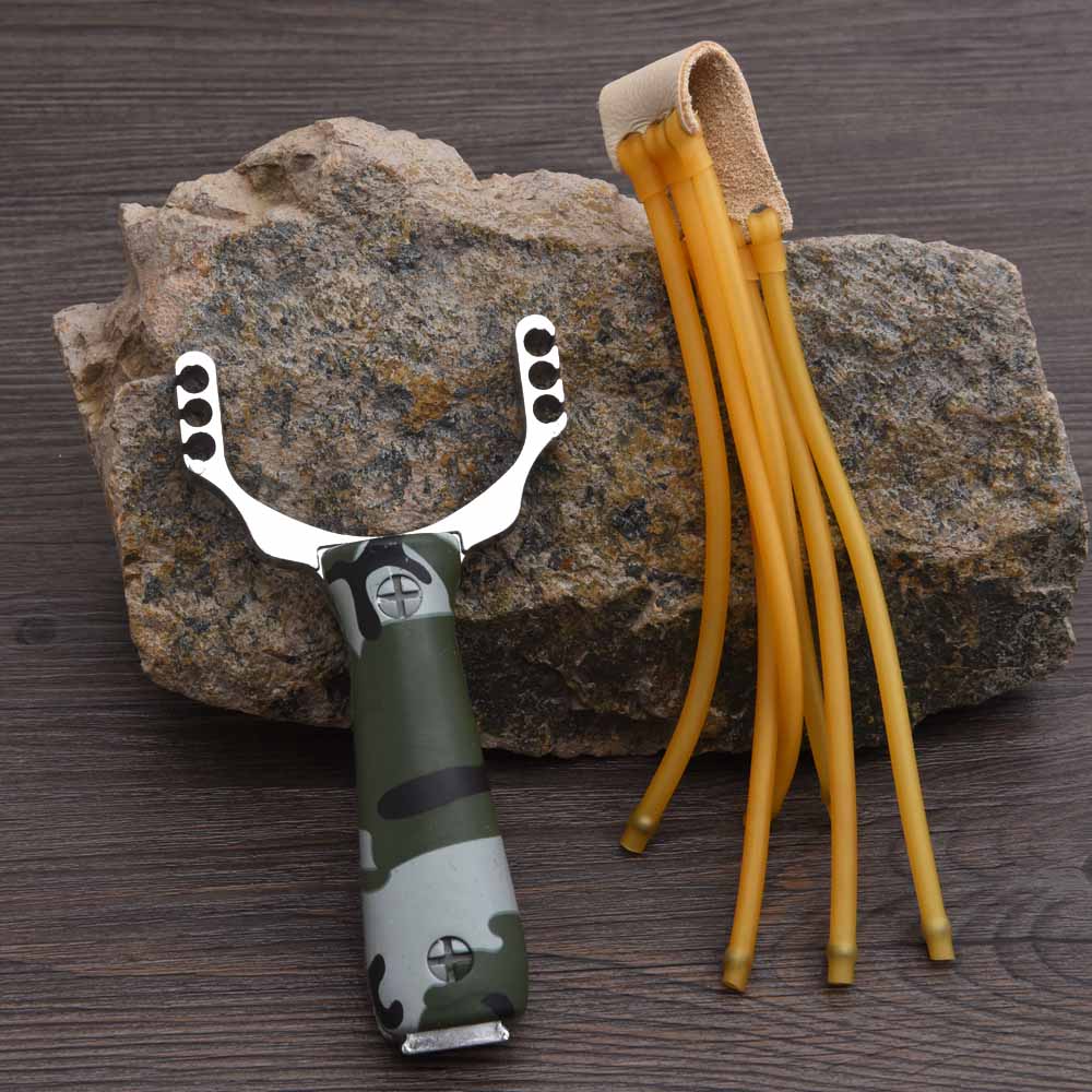 Powerful Aluminum Alloy Slingshot+ additional 2 rubber bands - Image 2