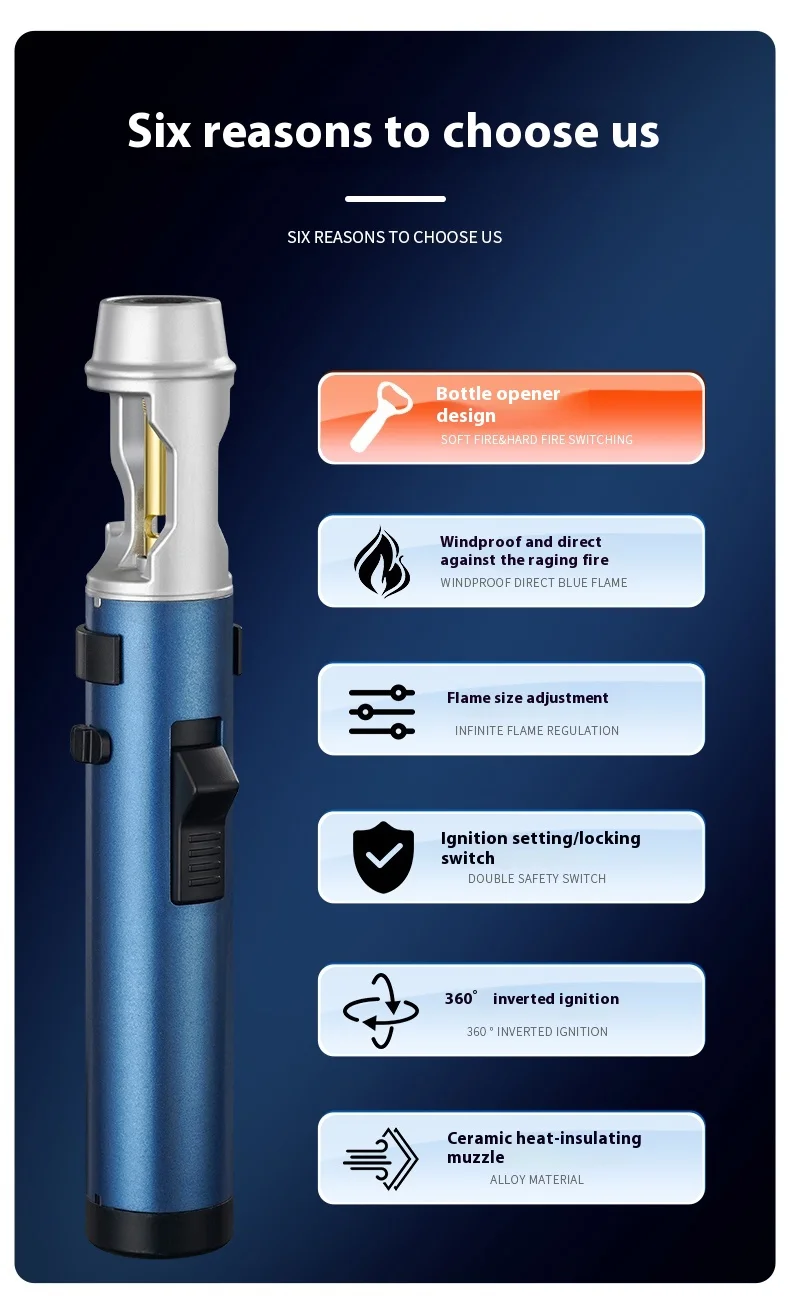 Heavy-Duty Metal Multi-Use  Powerful Jet Torch Lighter - Image 9