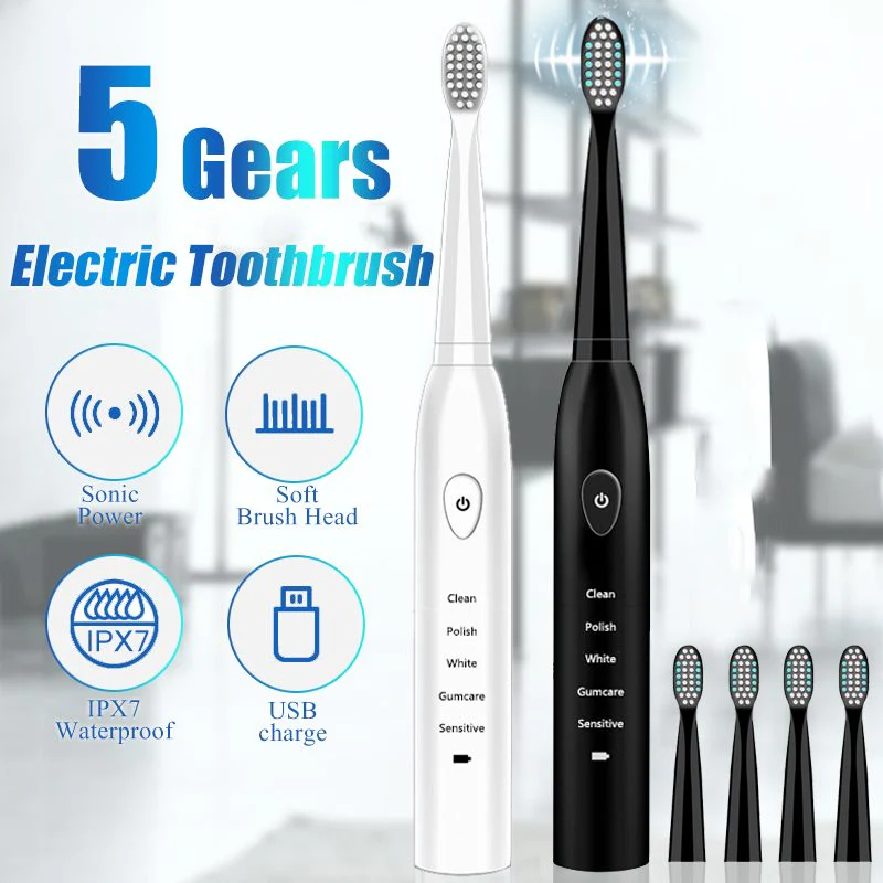 Powerful Ultrasonic Toothbrush (USB Rechargeable) - Image 7