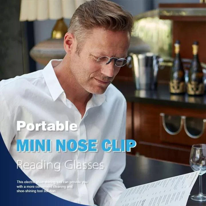 Rimless Nose Clip Pocket Reading Glasses - Image 2