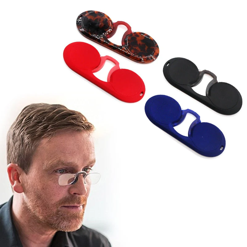 Rimless Nose Clip Pocket Reading Glasses - Image 3