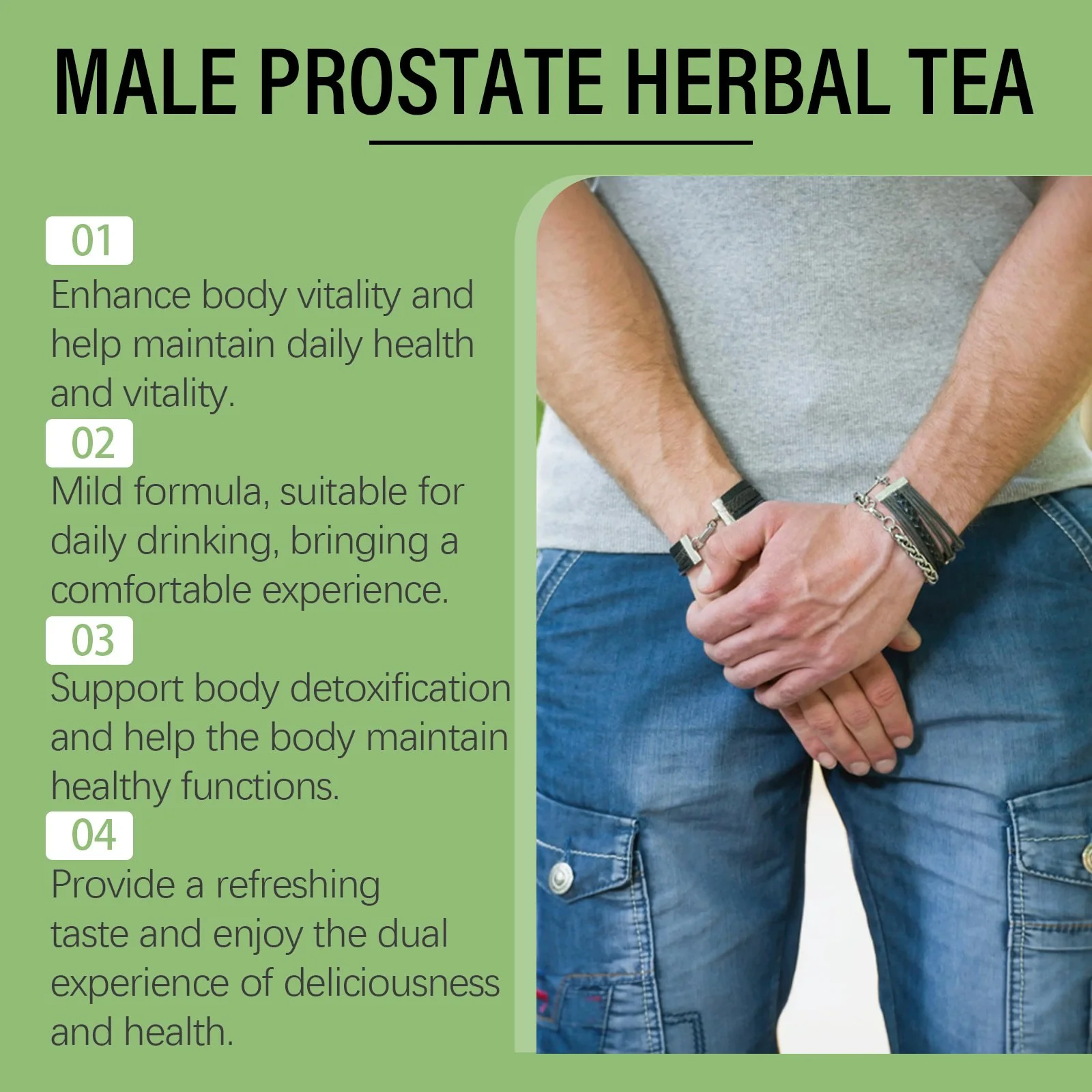 Male Prostate Health & Bladder Relief Fast-Acting Traditional Herbal Extracts Tea - Image 16