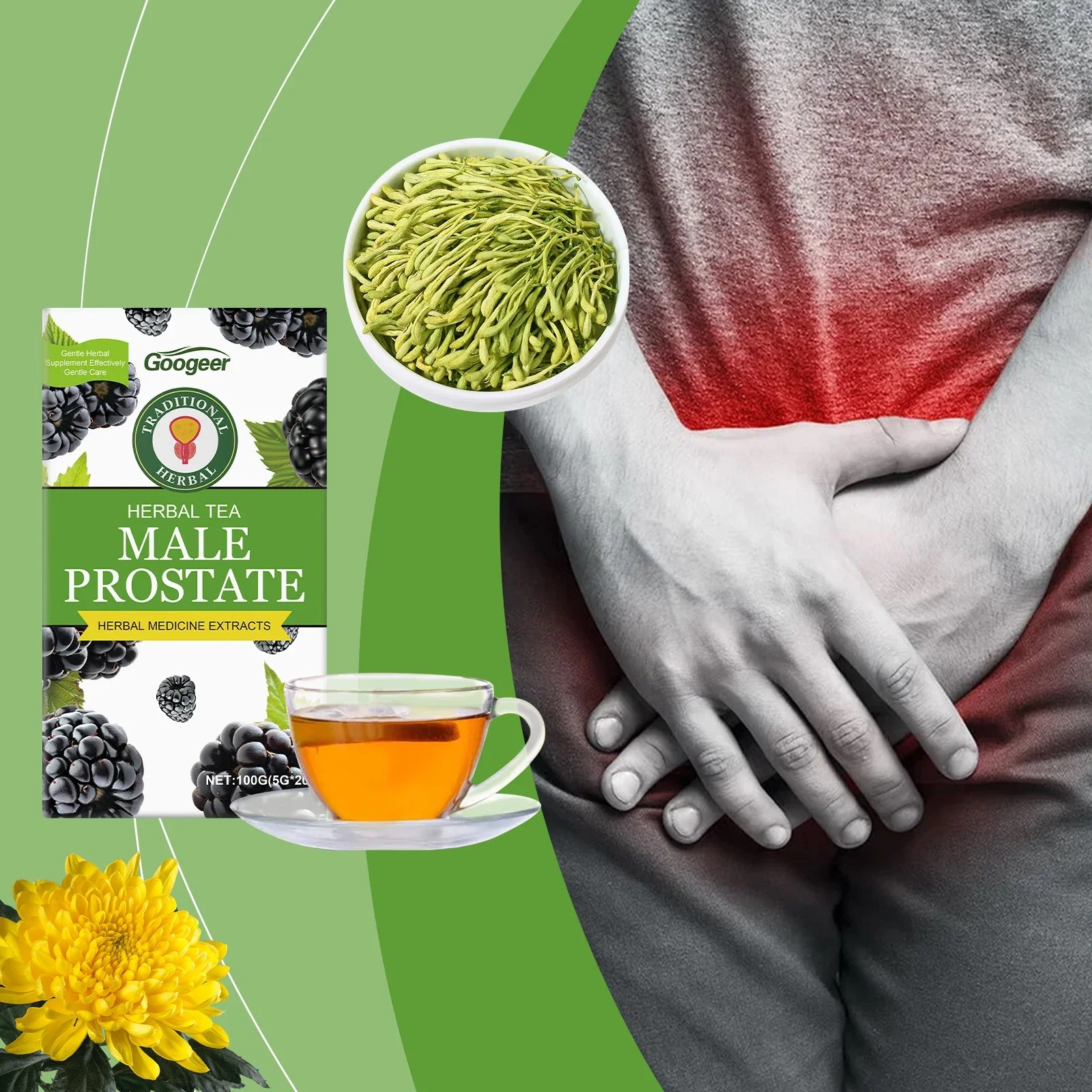 Male Prostate Health & Bladder Relief Fast-Acting Traditional Herbal Extracts Tea - Image 19