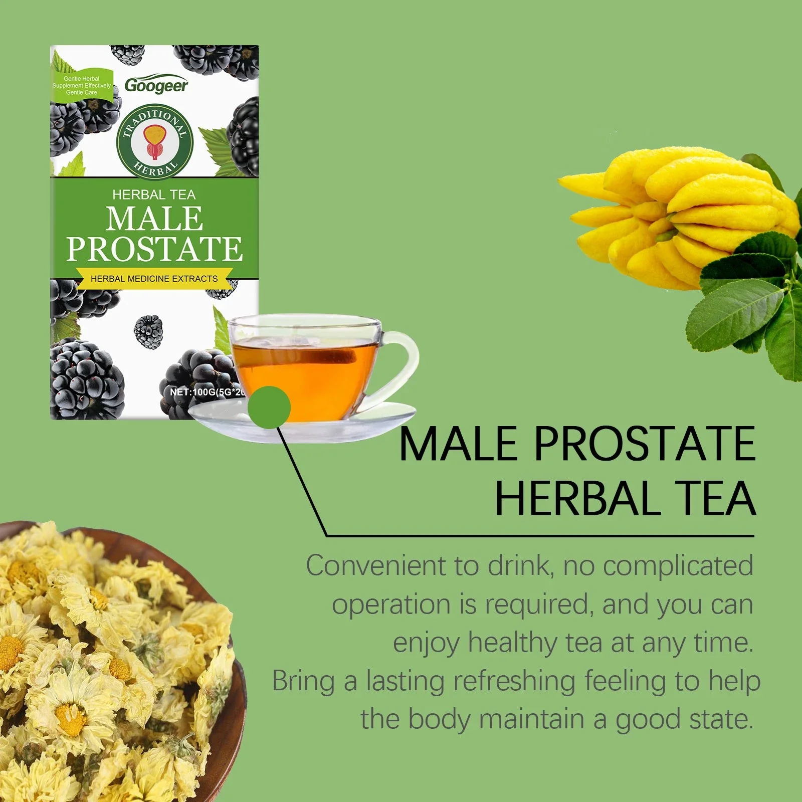 Male Prostate Health & Bladder Relief Fast-Acting Traditional Herbal Extracts Tea - Image 20