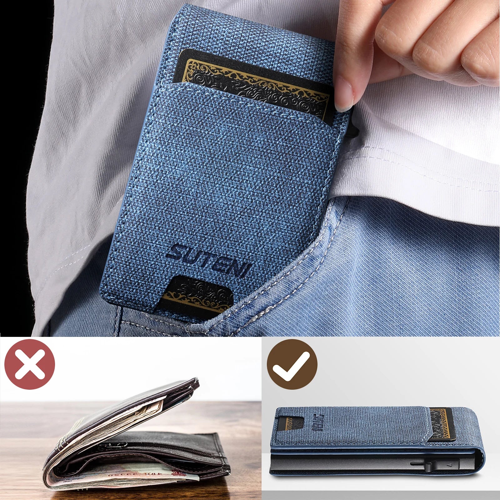 QuickCard – Pop-Up Card Magnetic Closure Durable & Slim Lightweight Wallet - Image 7
