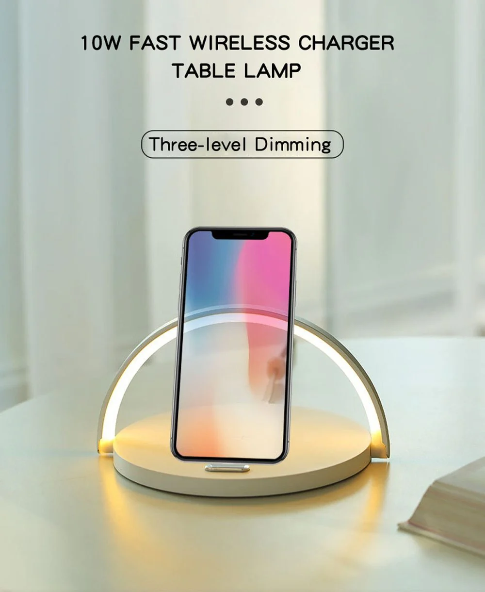 Qi-Light™ 10W Wireless Qi Fast Charging Table Lamp - Image 4