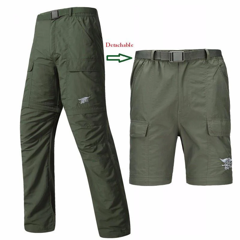 Quick Dry Detachable Cargo Pants + Belt