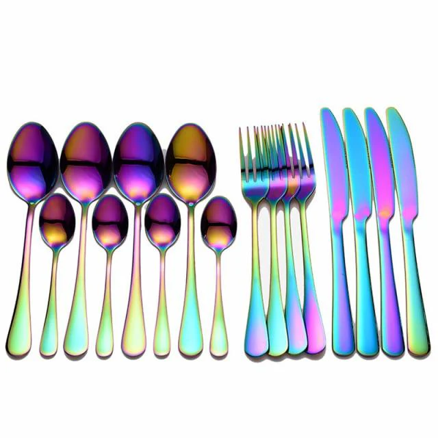 16 Pcs Stylish Stainless Steel Cutlery Set - Image 7