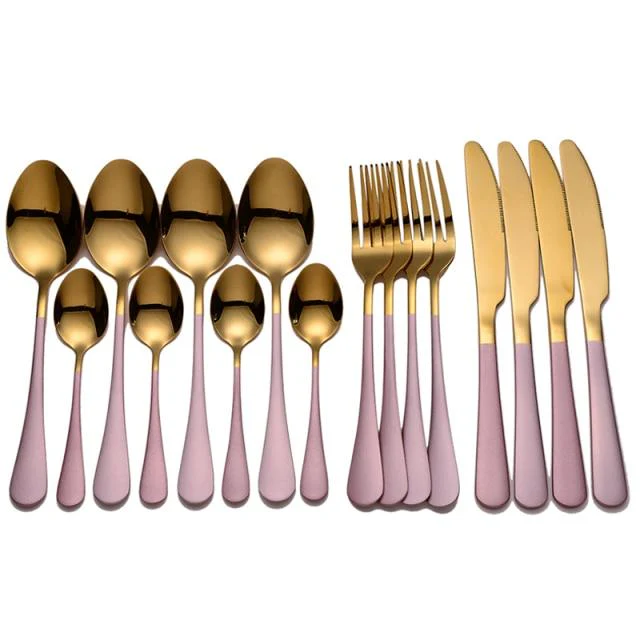 16 Pcs Stylish Stainless Steel Cutlery Set - Image 9