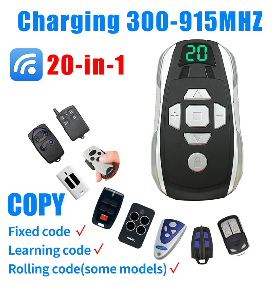 GateMaster 20-Channel Rechargeable 300–915MHz Frequency Smart Remote Duplicator - Image 12