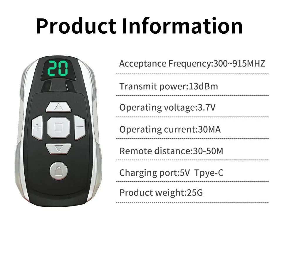 GateMaster 20-Channel Rechargeable 300–915MHz Frequency Smart Remote Duplicator - Image 16