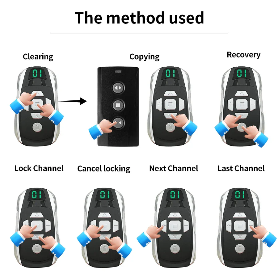GateMaster 20-Channel Rechargeable 300–915MHz Frequency Smart Remote Duplicator - Image 5