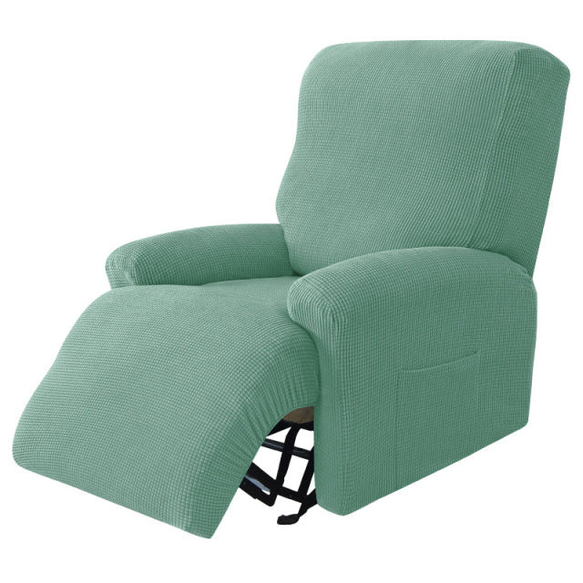 Split Design Recliner Chair Stretchy Cover - Image 35