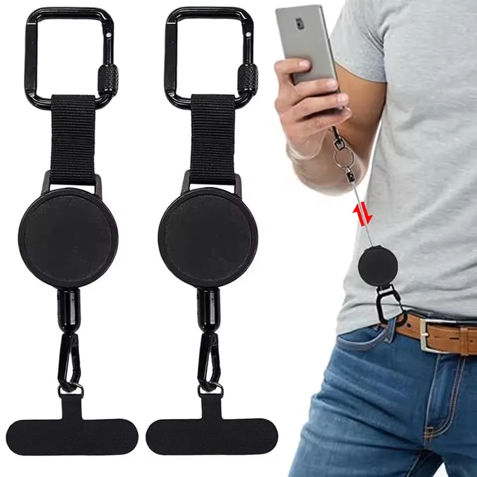 DropGuard Retractable Anti-Drop & Loss Carabiner Clip Attachment Phone Holder - Image 2